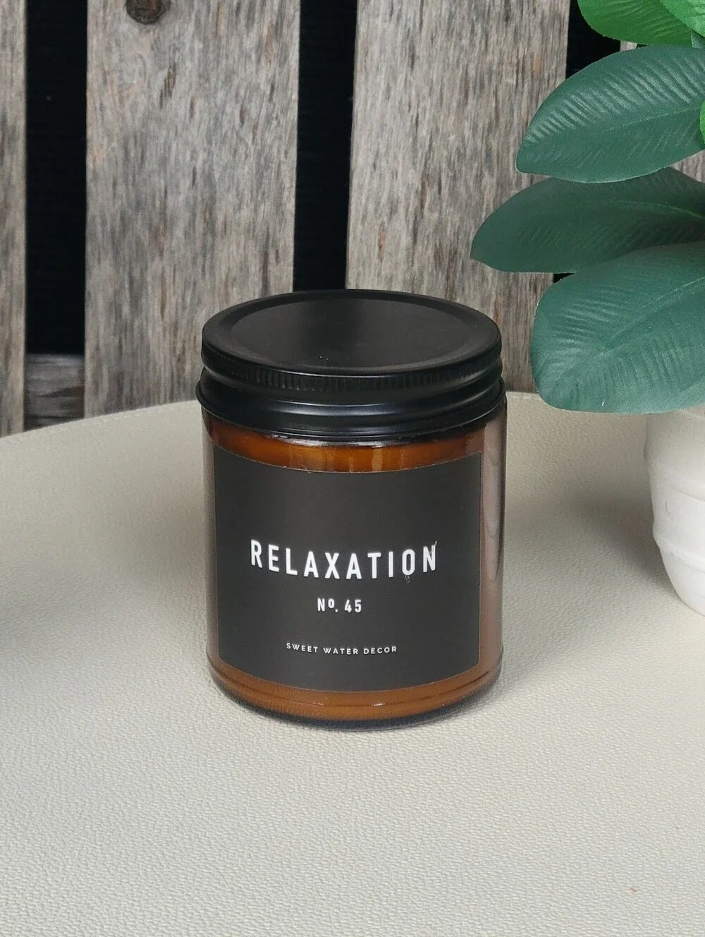 Relaxation No. 45 Scented Candle - Amber Glass